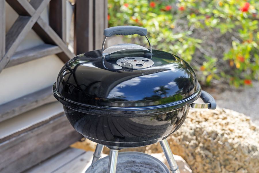Barbecue op de veranda